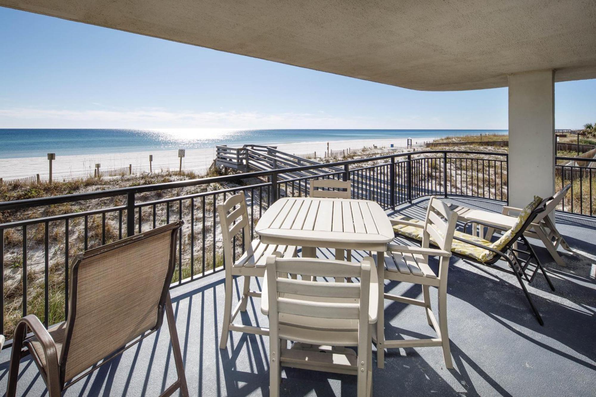 Nautilus 1201 - Gulf Front 2 Bedroom Huge Wrap Around Balcony 2Nd Floor! شاطئ فورت والتون المظهر الخارجي الصورة